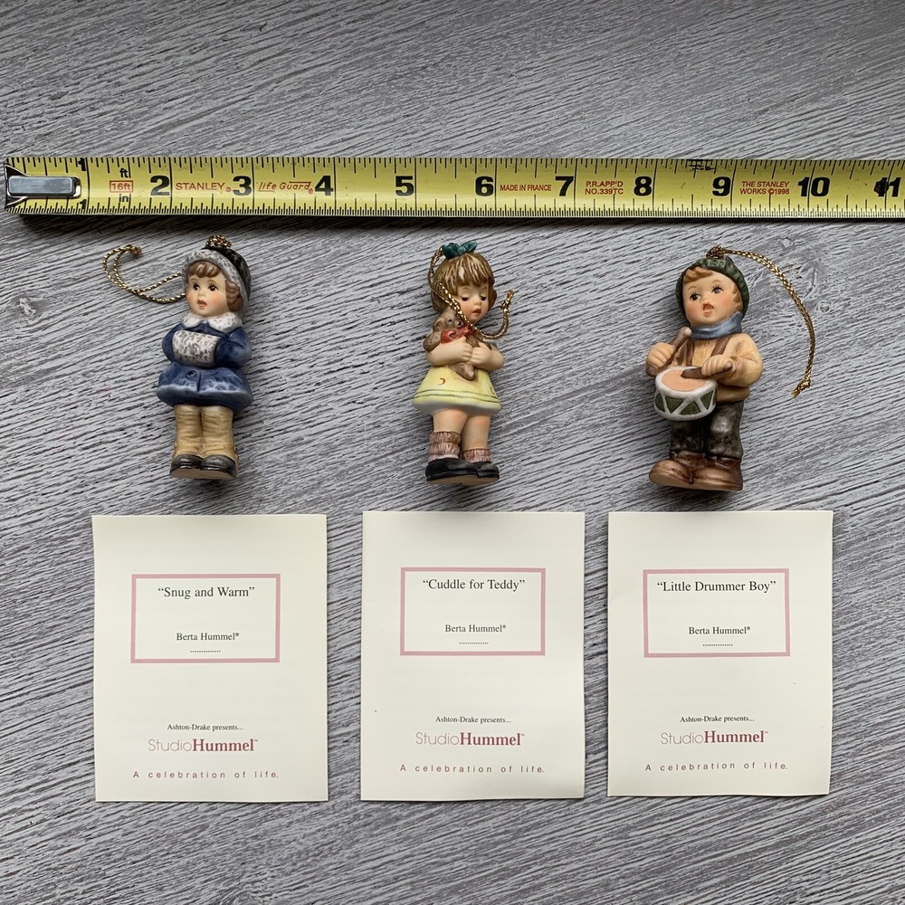 Studio Hummel 3-pc Set Goebel Berta Hummel Christmas Ornaments (Set 8) 96038 - Picture 5 of 16